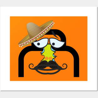 Funny Mexican A Initial Posters and Art